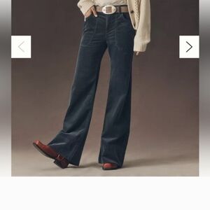 Pilcro Dark Teal Corduroy Boot-Cut Pants